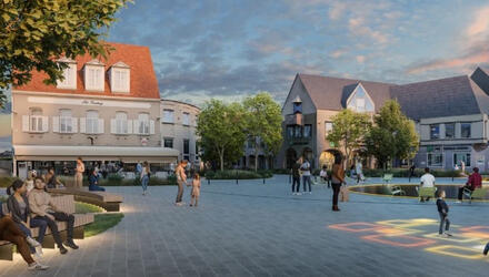 Heraanleg gemeenteplein Oostkamp